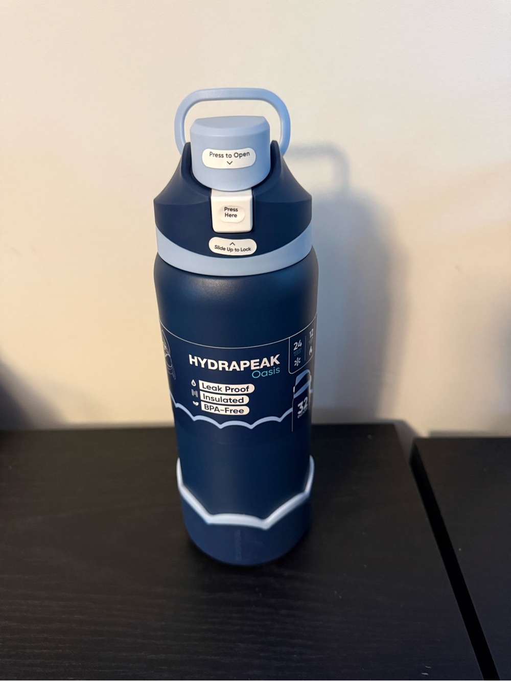 HydraPeak Oasis Insulated Bottle - Navy Blue